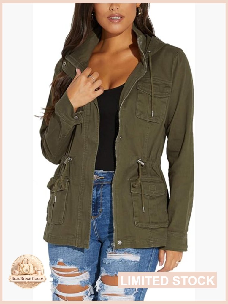 Camouflage Shacket Jacket Long Sleeve Zip Up Casual Fall Fashion With Pockets